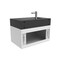 Castello Usa Nile 30-inch White Vanity Set with Black Top and Chrome Handles CB-MC-30W-CHR-2053-BL - alternate 2